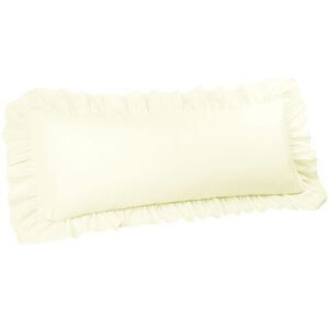 Microfiber Ruffle Body Pillowcases 1 Pc Envelope 20"x48" Cream